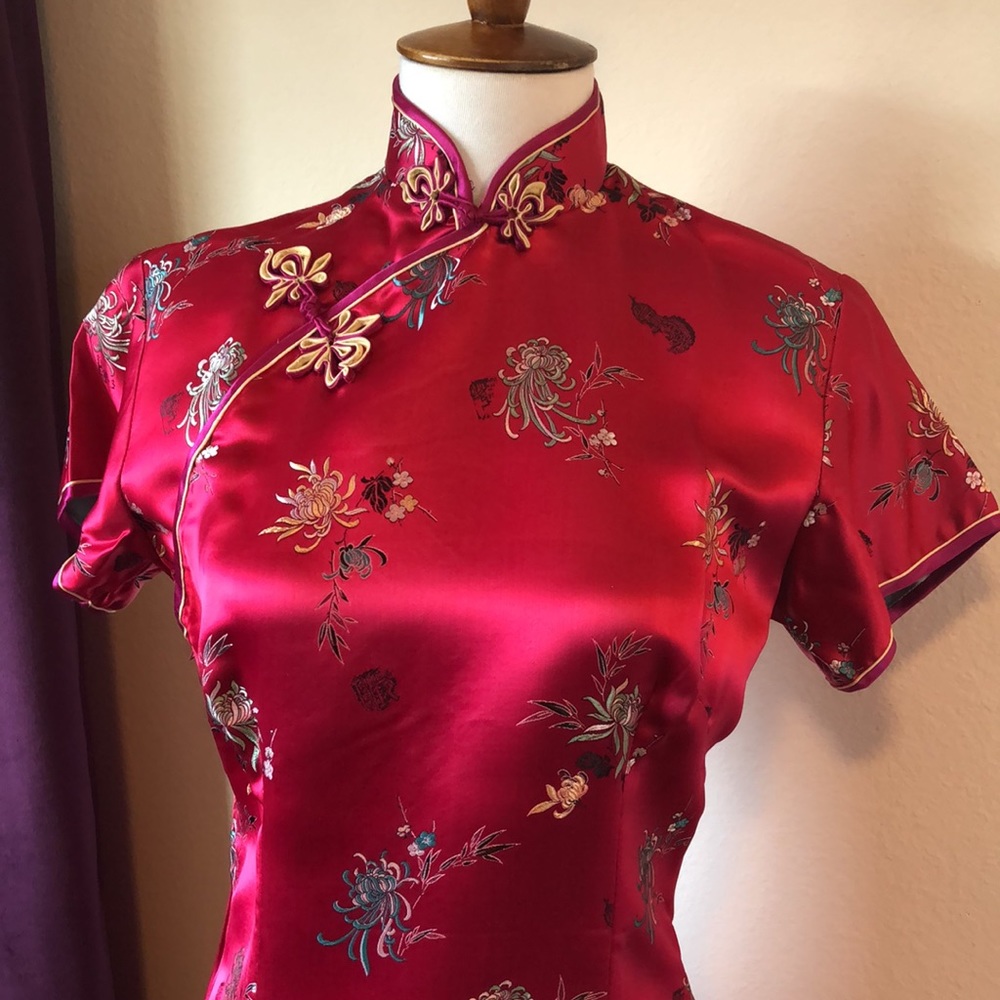 Vintage Chinese Brocade Dress NWT - Picture 2 of 10